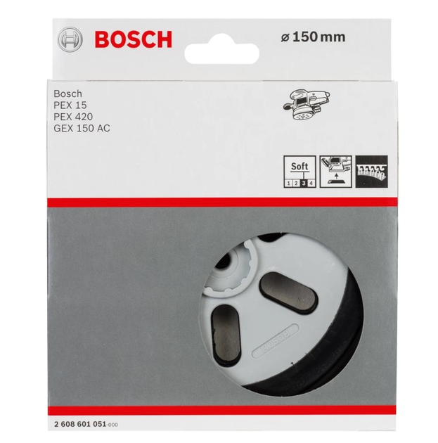 Шліфтарілка Bosch (150 мм) тарільчатий шліфкруг м'який для КШМ (23168) - зображення 2
