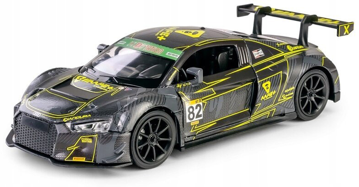 Metalowy model RMZ Hobby samochód sportowy Audi R8 1:32 Czarny/Złoty (5905422081390) - obraz 2