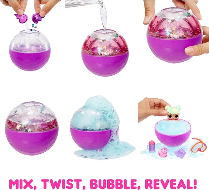 Ігровий набір Lol Surprise Bubble Бабл Dolls Splash star лялька лол із бульбашками з піною з блискітками. - зображення 4