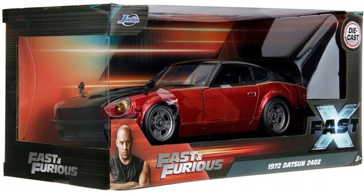 Metalowy model Jada samochód Nissan Datsun Fast Furious 1972 1:24 Czarny (4006333088100) - obraz 1