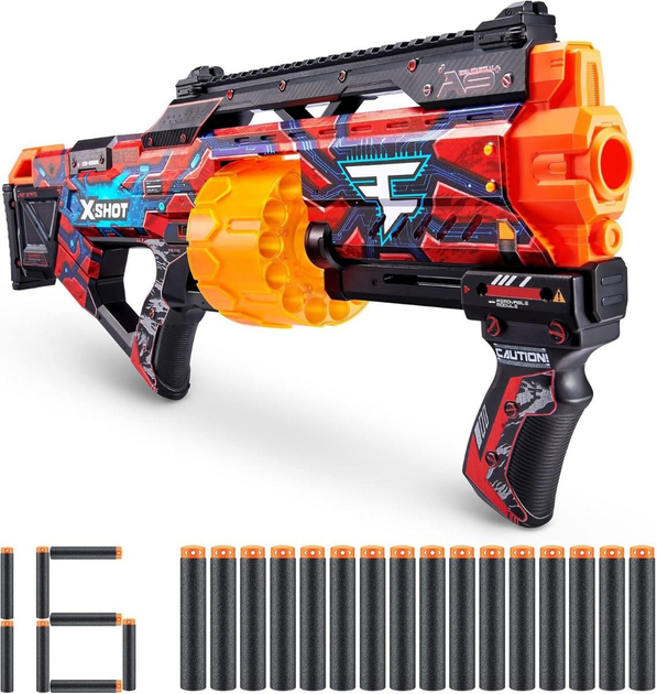 Гвинтівка Zuru X-Shot 16 патронів Black/Red (4894680025998) - зображення 3