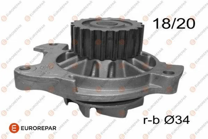 Водяний насос, помпа VOLVO V70, AUDI A6, AUDI 100, EUROREPAR (1623104480) - зображення 1