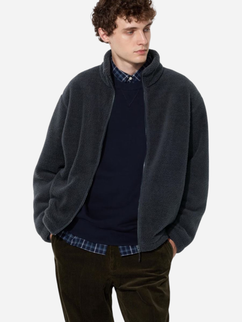 Куртка демисезонная Шерпа мужская Uniqlo 252362160 3XL Серая (1159823574) - изображение 1