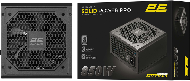 Блок живлення 2E Gaming Solid Power Pro 850W (2E-SP850BRSMII-120) - зображення 4