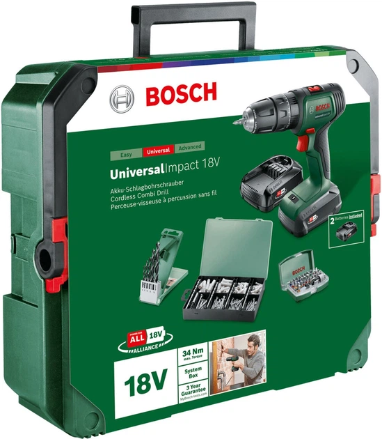 Wiertarka Bosch UniversalImpact 18V udarowa (4053423231151) - obraz 3