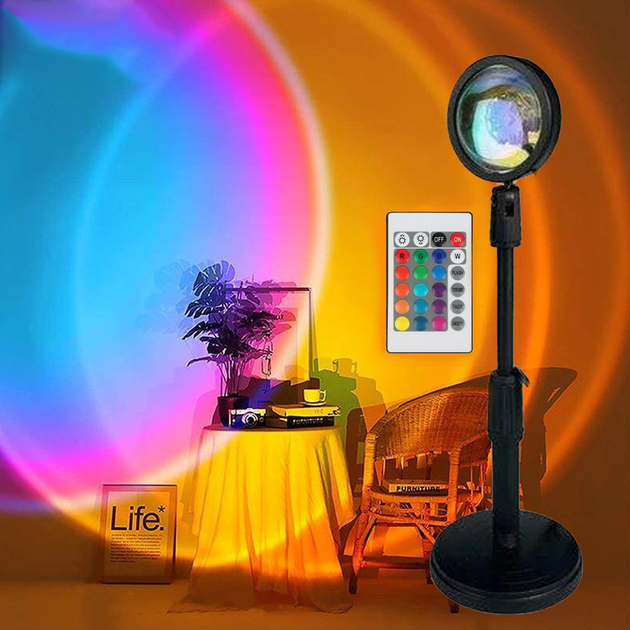 Светильник проекционный RGB с пультом на штативе USB проектор ...