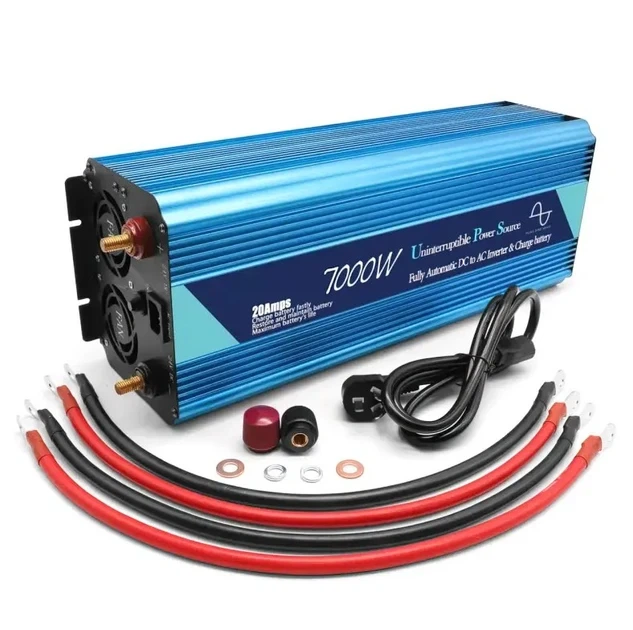 Перетворювач інвертор Power Inverter Wimpex WX-7100 7000W 12V-220V UPS чиста синусоїда з зарядкою - зображення 2
