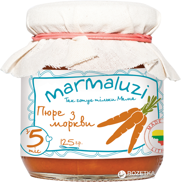 Пюре Marmaluzi из моркови с 5 месяцев 125 г (4779034140803) – фото ...