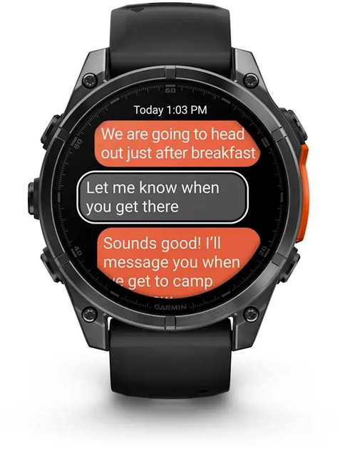 Смарт-годинник Garmin fenix 8 47мм AMOLED Slate Gray with Black Silicone Band (010-02904-00) - зображення 4