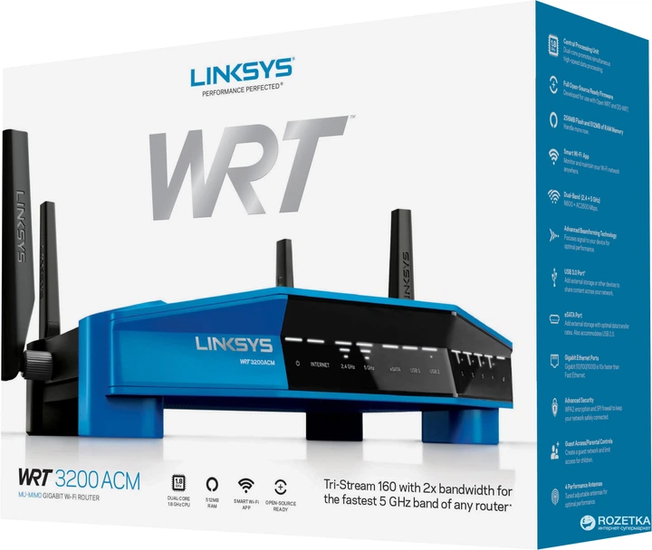 ＜新同品＞VPN対応ルーター　Linksys WRT3200ACM Amazon.com: Linksys WRT3200ACM: AC3200 Dual-Band Gigabit Wi-Fi