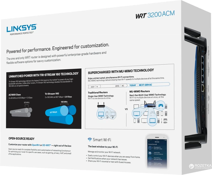 Маршрутизатор Linksys WRT3200ACM – фото, відгуки, характеристики в