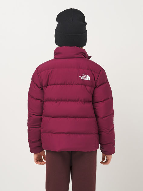 Подростковая зимняя пухова двустороння куртка для девочки The North Face NF0A82YUI0H1 M/140-152 см Фиолетовая (196573265776) 