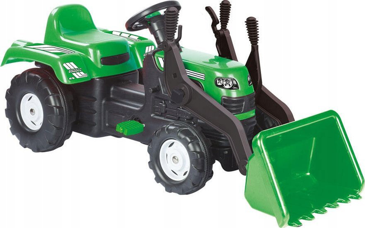 Traktor na pedały Dolu z ładowarką Zielony (8690089081476) - obraz 3