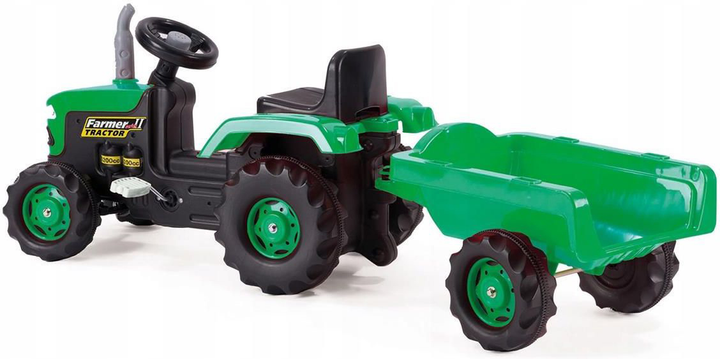 Traktor pedałowy Dolu z przyczepą Zielony (8690089080530) - obraz 4