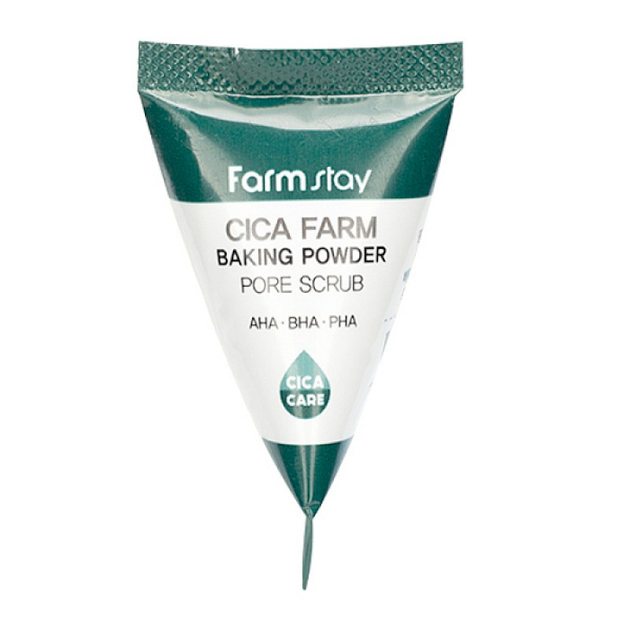 Скраб для лица с центеллой Farm stay Cica Farm Baking Powder Pore Scrub 