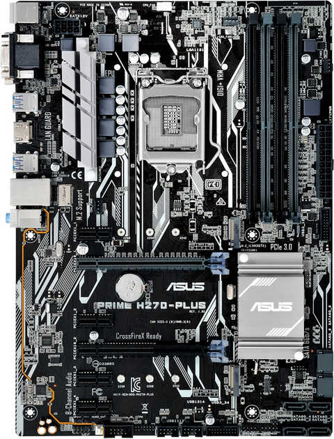 Материнская плата Asus Prime H270-Plus (s1151, Intel H270, PCI-Ex16) - изображение 1