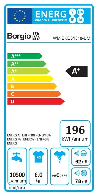 Пральна машина Borgio WM BKD61510-UM - зображення 2