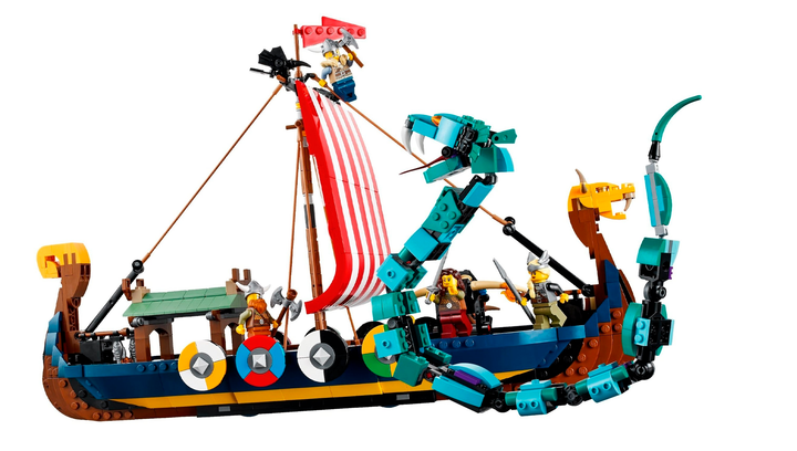 Конструктор Lego Корабль Викингов и Мидгардский Змей Creator 31132 - изображение 7