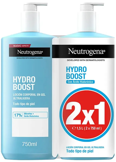 Balsam do ciała Neutrogena Hydro Boost nawilżający żelowy 2 x 750 ml (3574661785844) - obraz 1