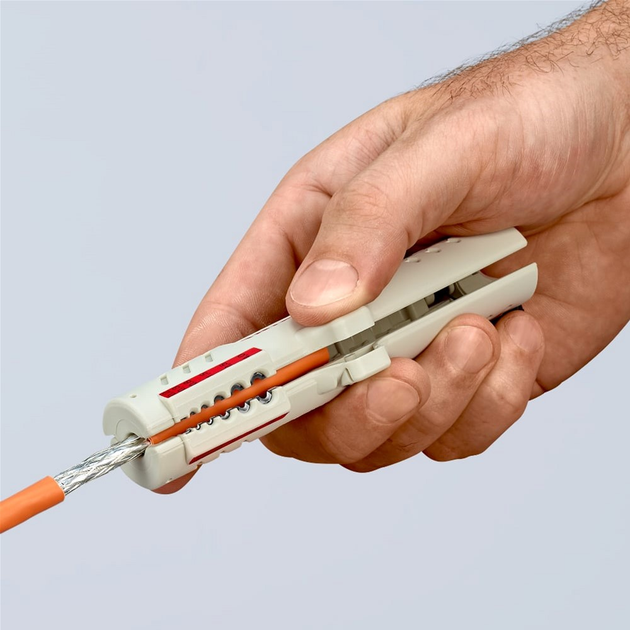Ściągacz izolacji Knipex z kabli teleinformatycznych 125 mm (16 65 125 SB) - obraz 4