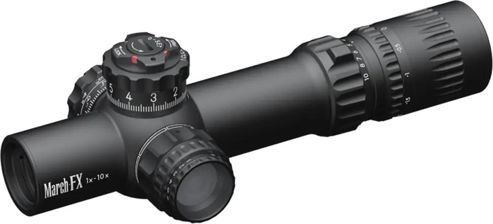 Приціл оптичний March FX Shorty 1-10х24 SFP&FFP марка DR-TR1FB з підсвічуванням - зображення 2
