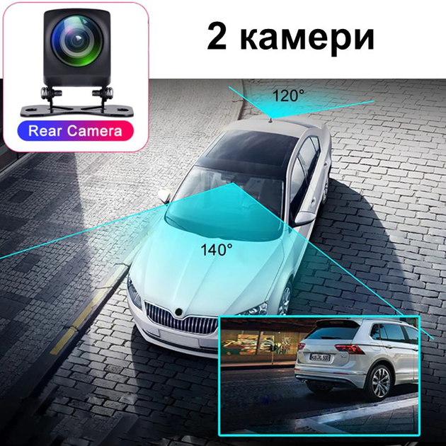 Автомобільний відеореєстратор з 4G + WIFI + GPS Nectronix K18, Full HD 1080P, з 2-ма камерами, G-sensor і віддаленим online моніторингом (100776) - зображення 3