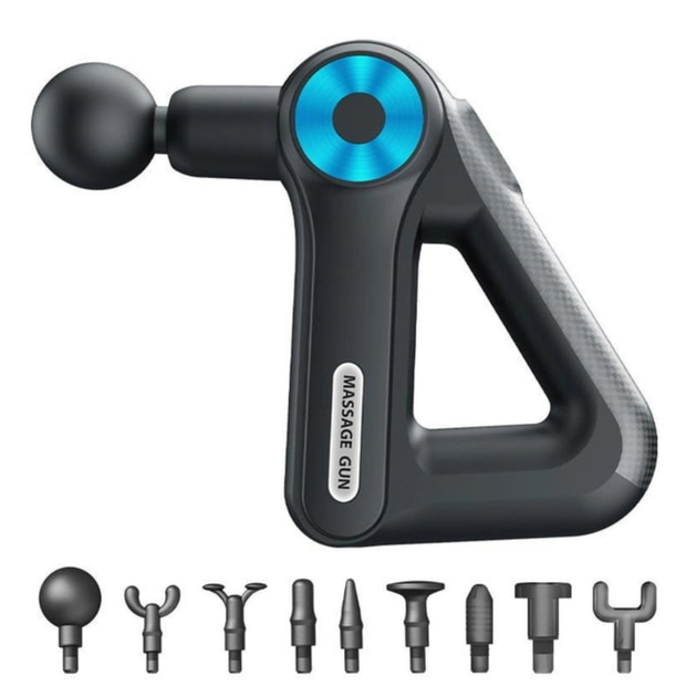 Ударный ручной массажер для тела с 9 насадками Massage Gun SL-8891 ...