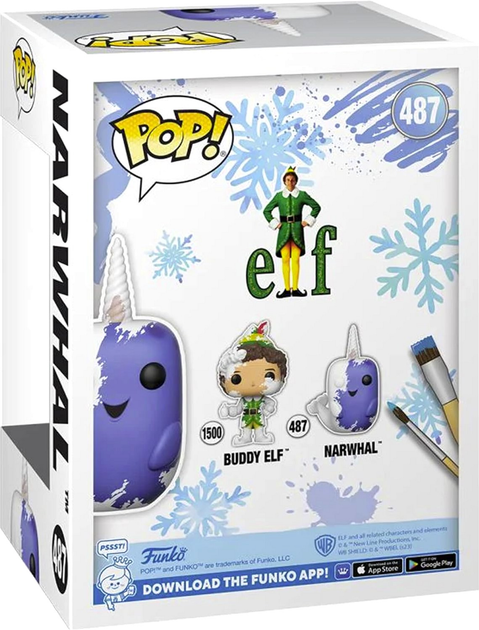 Фігурка Funko Pop! Disney Elf Narwhal Biały 487 (889698739207) - зображення 3
