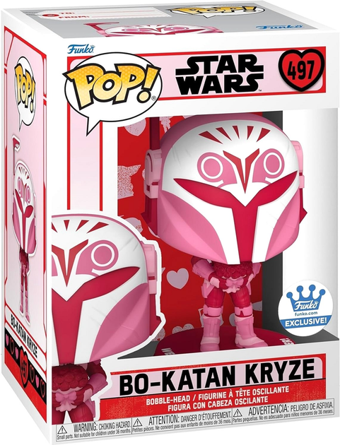 Figurka Funko Pop! Disney Star Wars Valentines S4 Bo-Katan Kryze 497 Bobble-Head (889698601214) - obraz 1