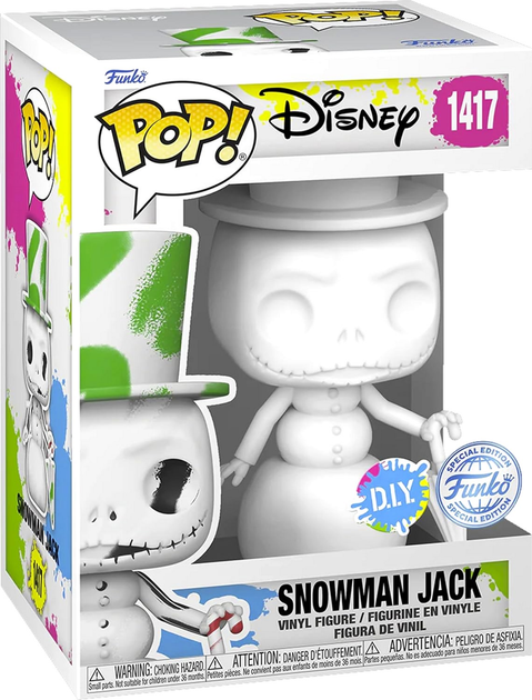 Фігурка Funko Pop! Disney The Nightmare Before Christmas Bałwan Jack Biały 1417 (889698739122) - зображення 1