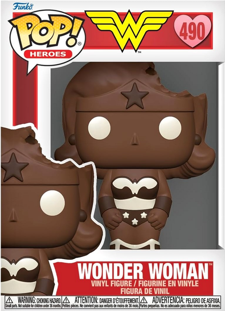 Фігурка Funko Pop! Heroes DC Valentines Day 2024 Wonder Woman Valentine Chocolate 490 (889698762212) - зображення 1