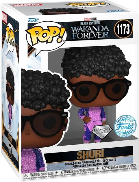 Фігурка Funko Pop! Marvel Black Panther Wakanda Forever Shuri діамантова колекція 1173 Bobble-Head (889698668231) - зображення 3