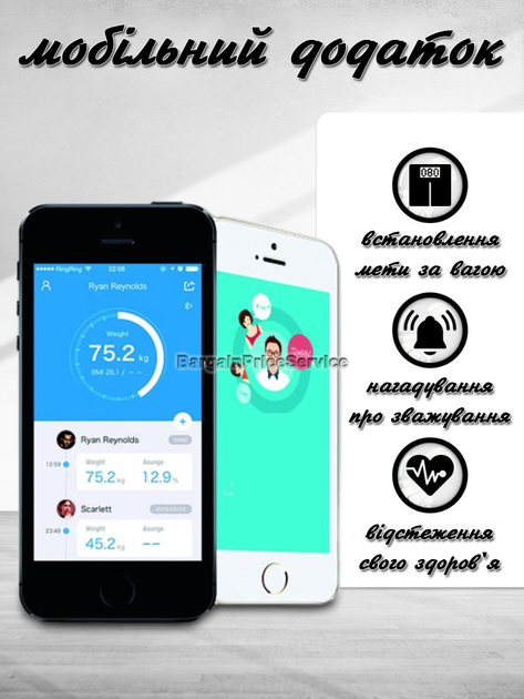 Електронні підлогові смарт-ваги смарт-ваги Bluetooth Smart Scale OKOK діагностичні smart-ваги до 180 кг Загартоване скло Підсвічування Рожеві - изображение 9