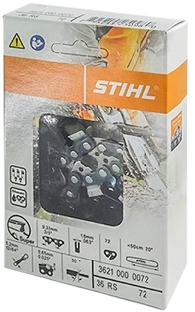 Ланцюг для бензопили Stihl Rapid Super 3/8" (3621 000 0072) - зображення 1