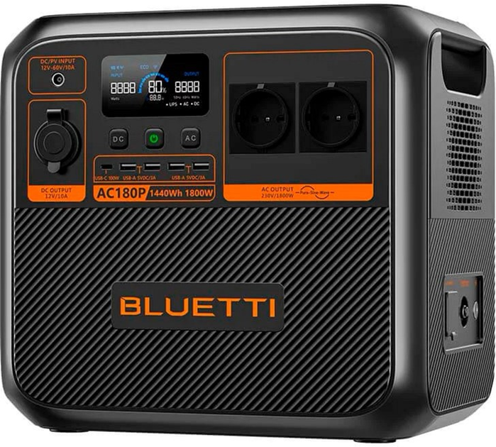 Зарядна станція Bluetti AC180P / 1800 Вт / 1440 Вт⋅год / LiFePO4 (PB931255) - зображення 3