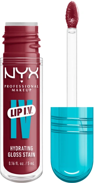 Зволожувальний блиск-тінт для губ NYX Professional Makeup Lip I.V. 07 Bubblegum Burst 5 мл (800897267025) - зображення 2