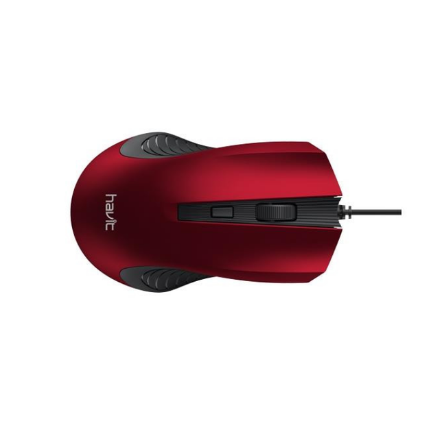 Мишка дротова Havit HV-MS752 чорний/червоний - изображение 2