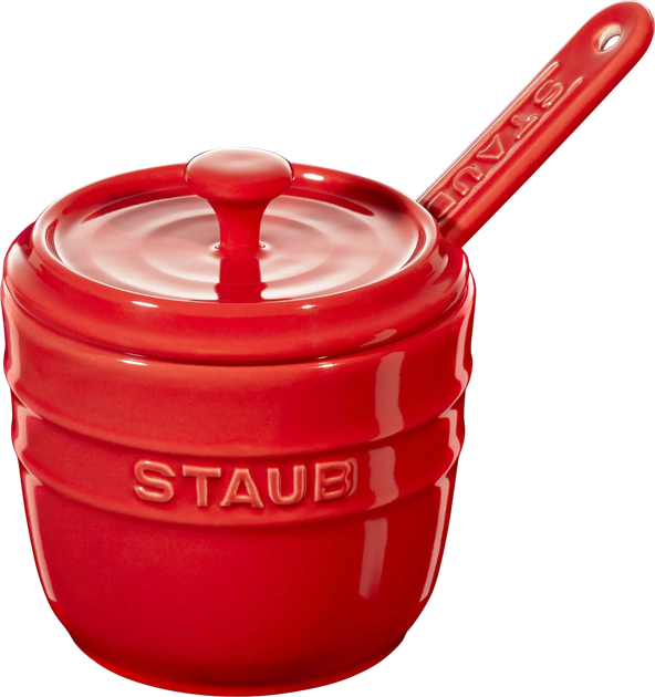 Pojemnik na sól Staub Storage z łyżeczką czerwony 9 cm (4009839360688) - obraz 1