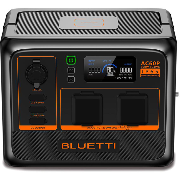 Stacja ładująca Bluetti AC60P / 600 W / 504 Wh / LiFePO4 (P-AC60P-EU-GY-BL-010) - obraz 3