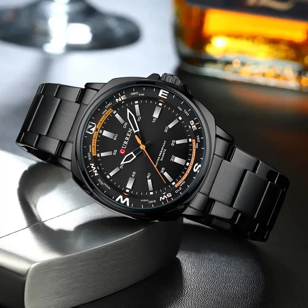 Мужские часы Curren 8455 All Black - изображение 5