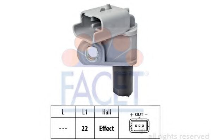 Датчик оборотов коленвала Citroen Berlingo/C4/ 207/ 308/ 407 1.6HDI/2.0HDi 05- (9.0460) Facet Facet (90460) - изображение 1