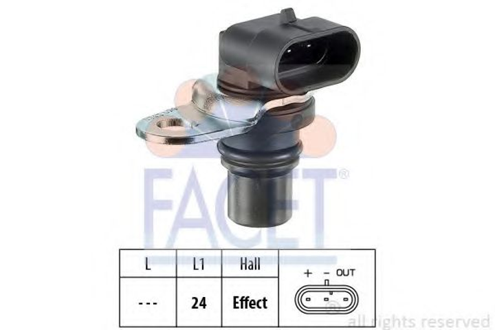 Датчик оборотов коленвала Opel ASTRA G, MERIVA 1.6 00-10 (9.0343) Facet Facet (90343) - изображение 1