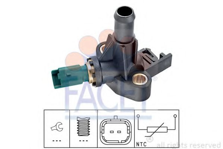 Датчик температуры (2 конт./черный)) Doblo/Panda 1.2i 01- (7.3318) Facet Facet (73318) - изображение 1