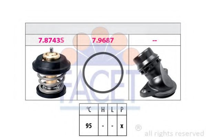 Термостат Audi A4 1.8 tfsi (08-15) (7.8799K) Facet Facet (78799K) - зображення 1