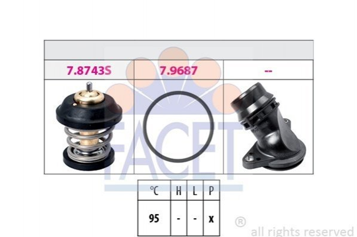 Термостат Audi A4 1.8 tfsi (08-15) (7.8799K) Facet Facet (78799K) - зображення 2