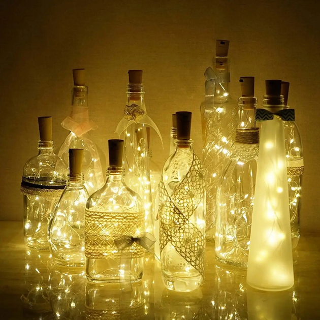 Светодиодная гирлянда Пробка на бутылку 3 шт., 2 метра, 20LED – фото ...