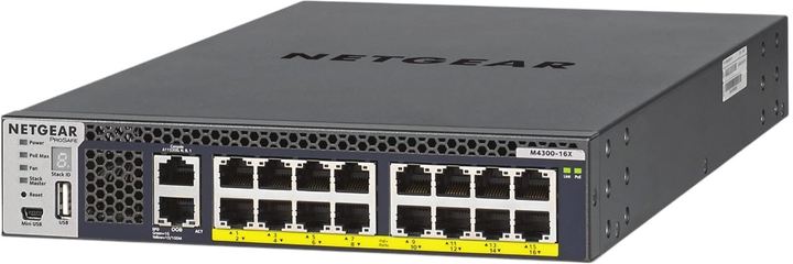 Przełącznik Netgear M4300-16X 16x 10G PoE+ Grey (XSM4316PB-100NES) - obraz 1