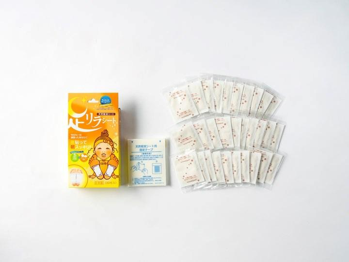 MEGUMI Foot Relax Sheet Ginger детокс-пластирі для ніг (імбир) 30 шт - изображение 2