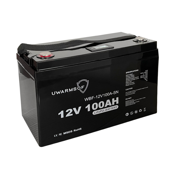 Аккумулятор LiFePo4 (Литий-железно-фосфатный) UWarmSof 12V 100Ah BMS + LED (с экраном) - Фото 2 Аккумулятор LiFePo4 (Литий-железно-фосфатный) UWarmSof 12V 100Ah BMS + LED (с экраном) - изображение 2
