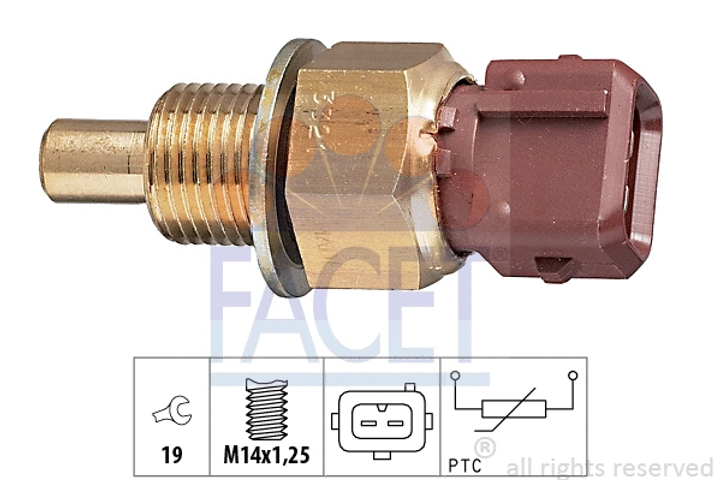 Датчик температуры PEUGEOT 206, CITROËN XSARA, CITROËN XM, FACET (73321) - изображение 1